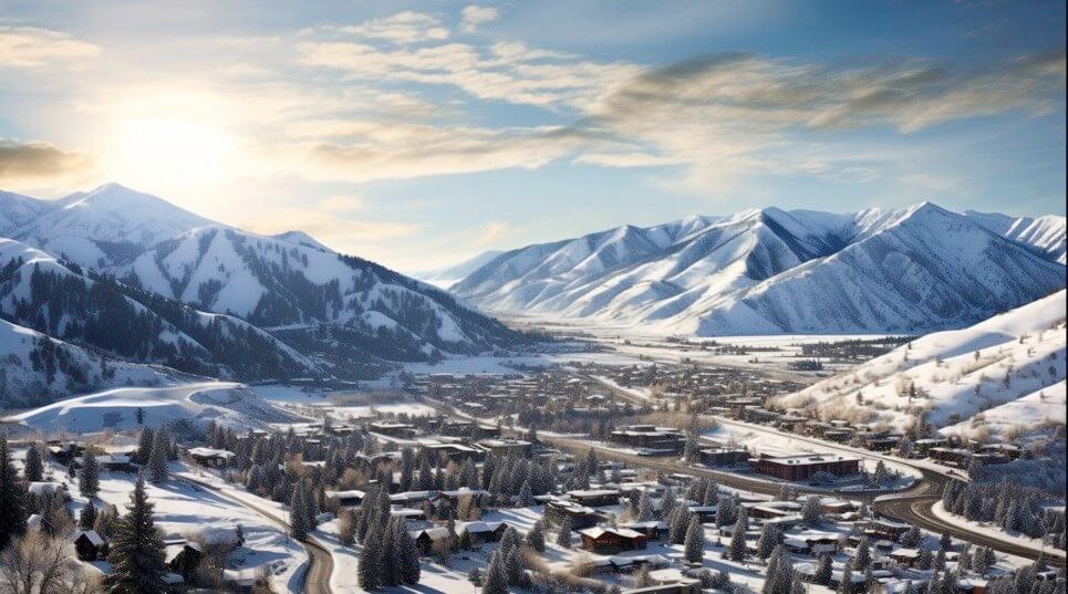 Sun Valley drone view