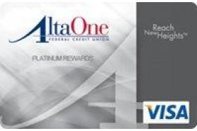 AltaOne FCU Visa Platinum Rewards Credit Card logo